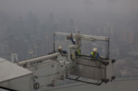 Te view from the 100 floor of the Shanghai World Financial Centre on a June morning